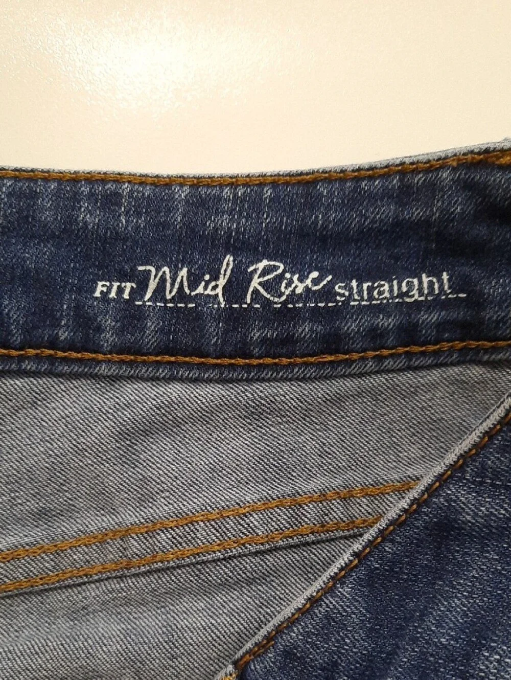 Sonoma Dark Wash Two-Tone Straight Leg Jeans - Size 8P